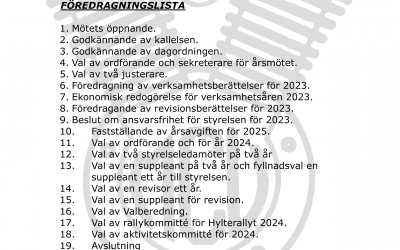 Årsmöte 2024 och Styrelseprotokoll